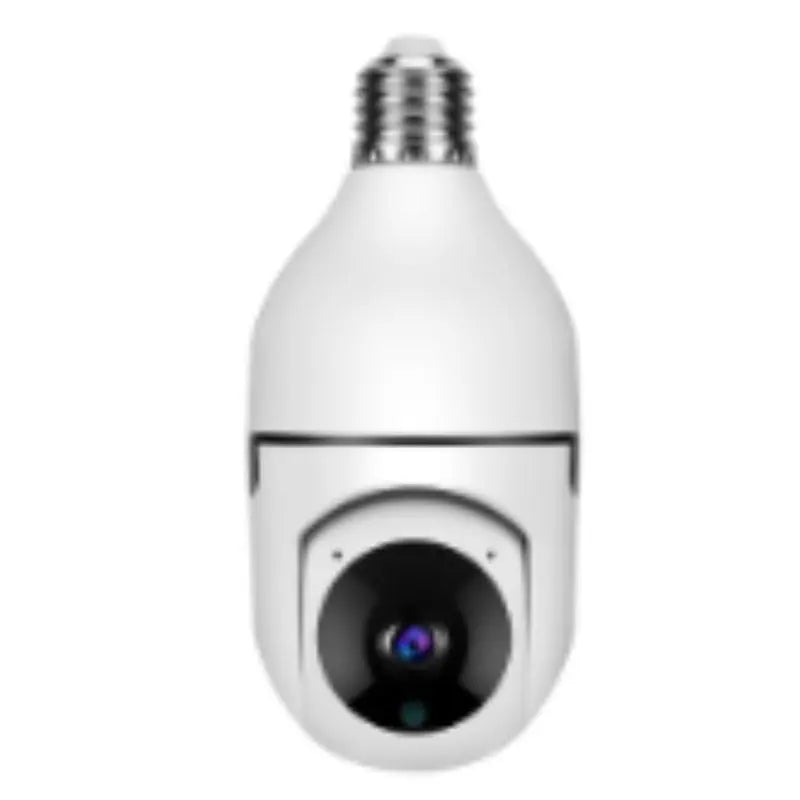 Prime Mart WiFi Bulb Camera 1080P – E27 Smart 5G Security Monitor with 4X Zoom & Alarm Beie