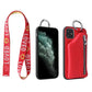 PU Leather Strap Cord Coin Purse Phone Cases Crossbody Neck Lanyard Wallet Cover Prime Mart