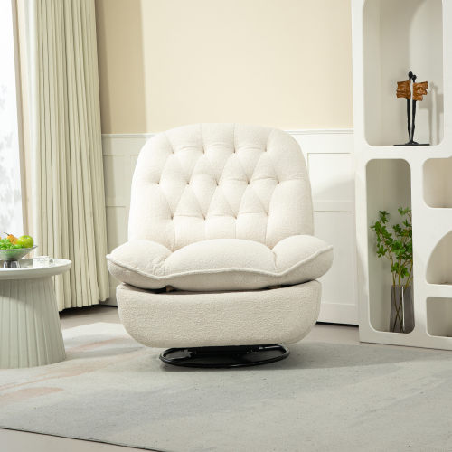 360° Swivel Recliner Chair with Chenille Upholstery – Gray