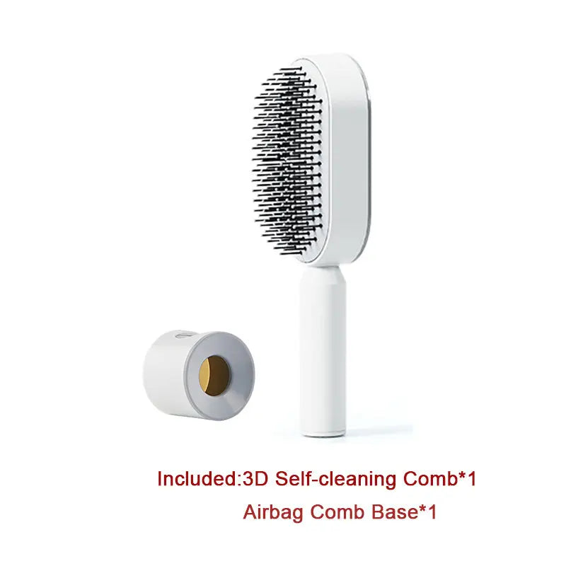 Self-Cleaning Hair Brush & Scalp Comb – Prime Mart Prime Mart