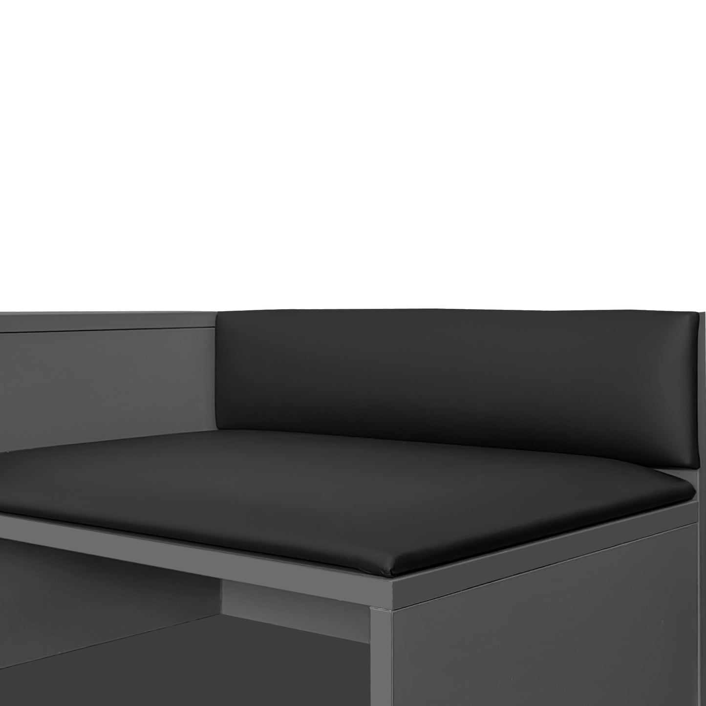 TREXM Modern Shoe Storage Bench with Cushion (Gray)