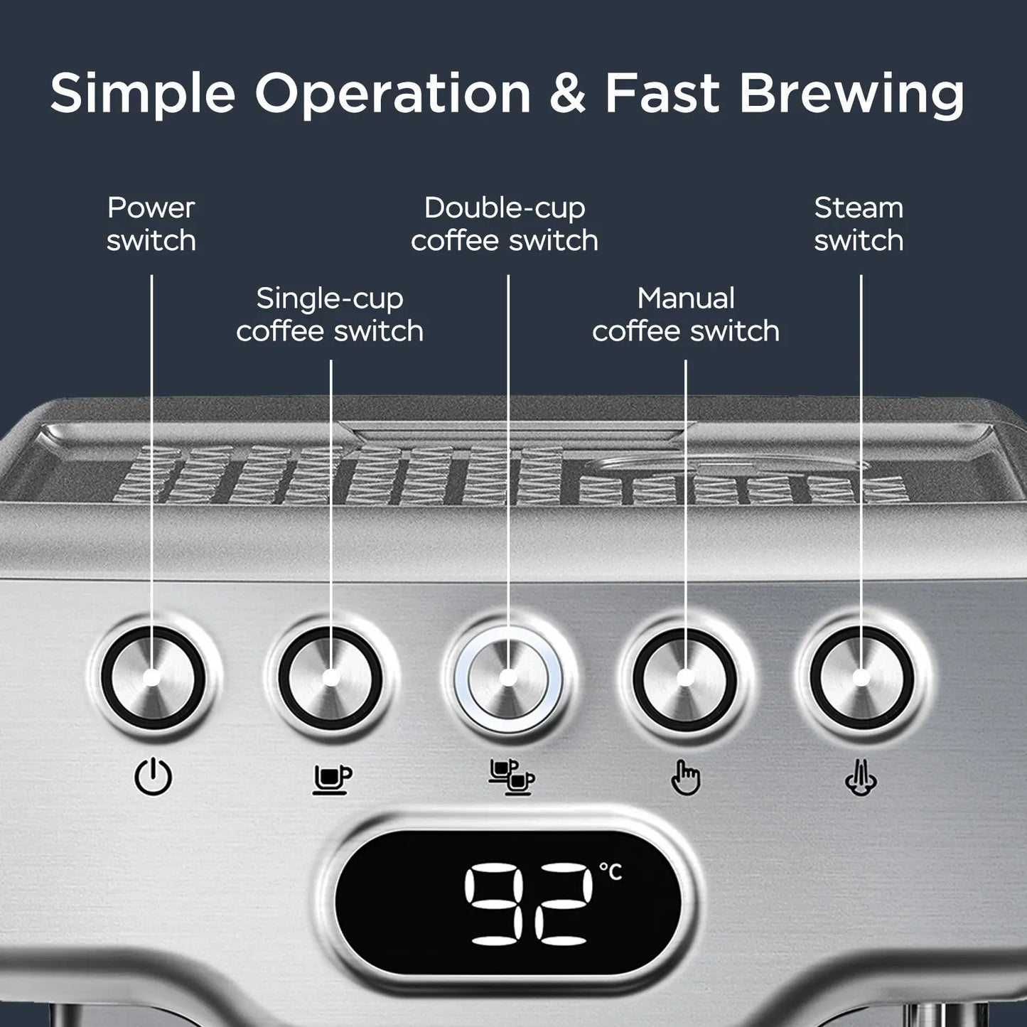 Espresso Machine with Milk Frother – Prime Mart Prime Mart