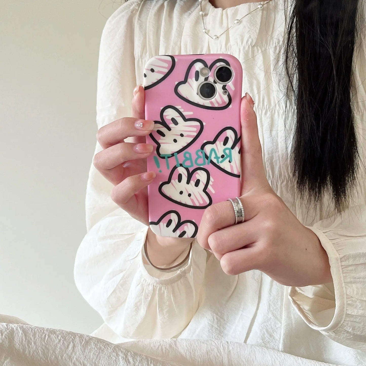 Lovely Graffiti Liquid Silicone Phone Case Prime Mart