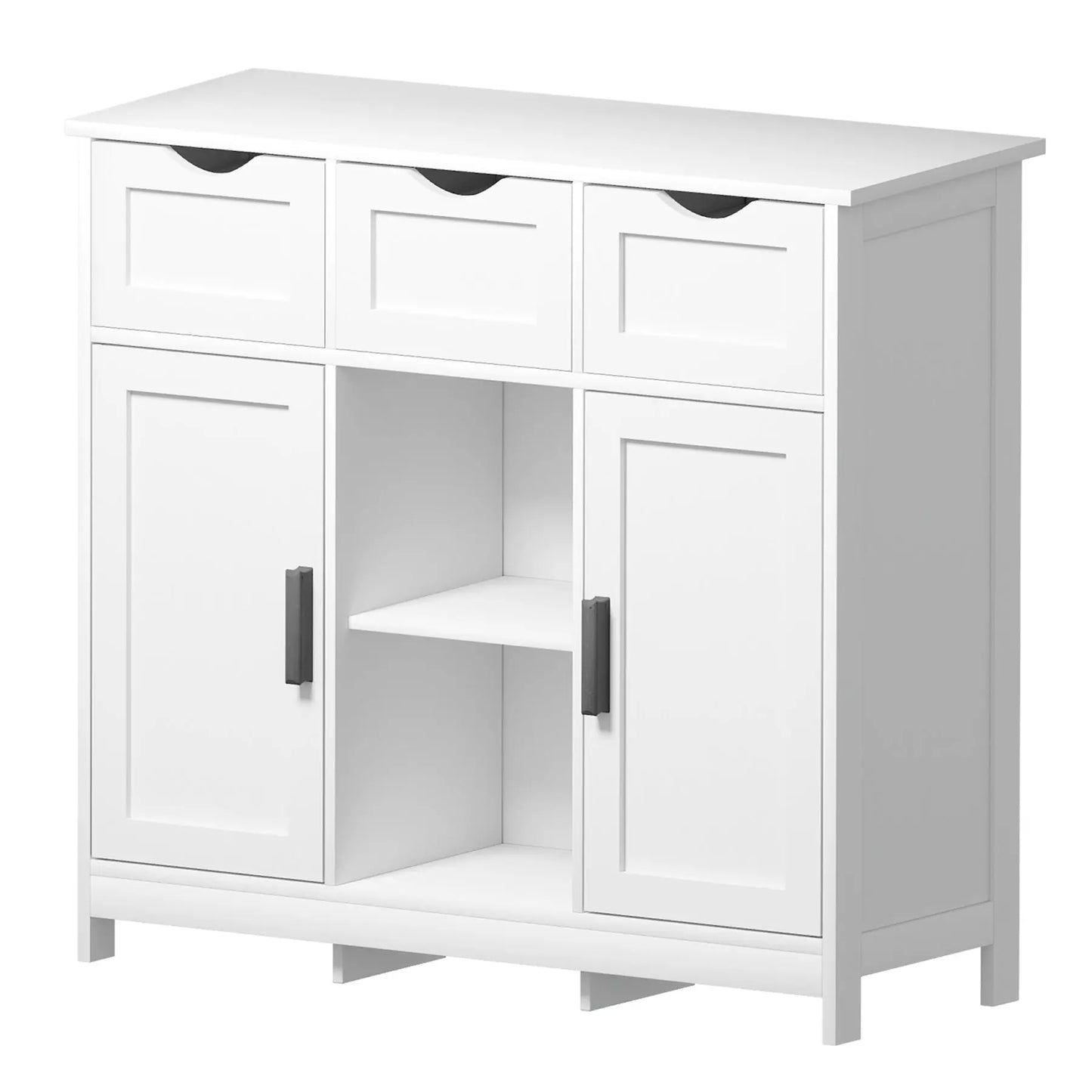 Cabinets With Drawers And Shelves, Living Room, Bedroom, Bathroom Decor Cabinets Furniture Home Decor - White Prime Mart