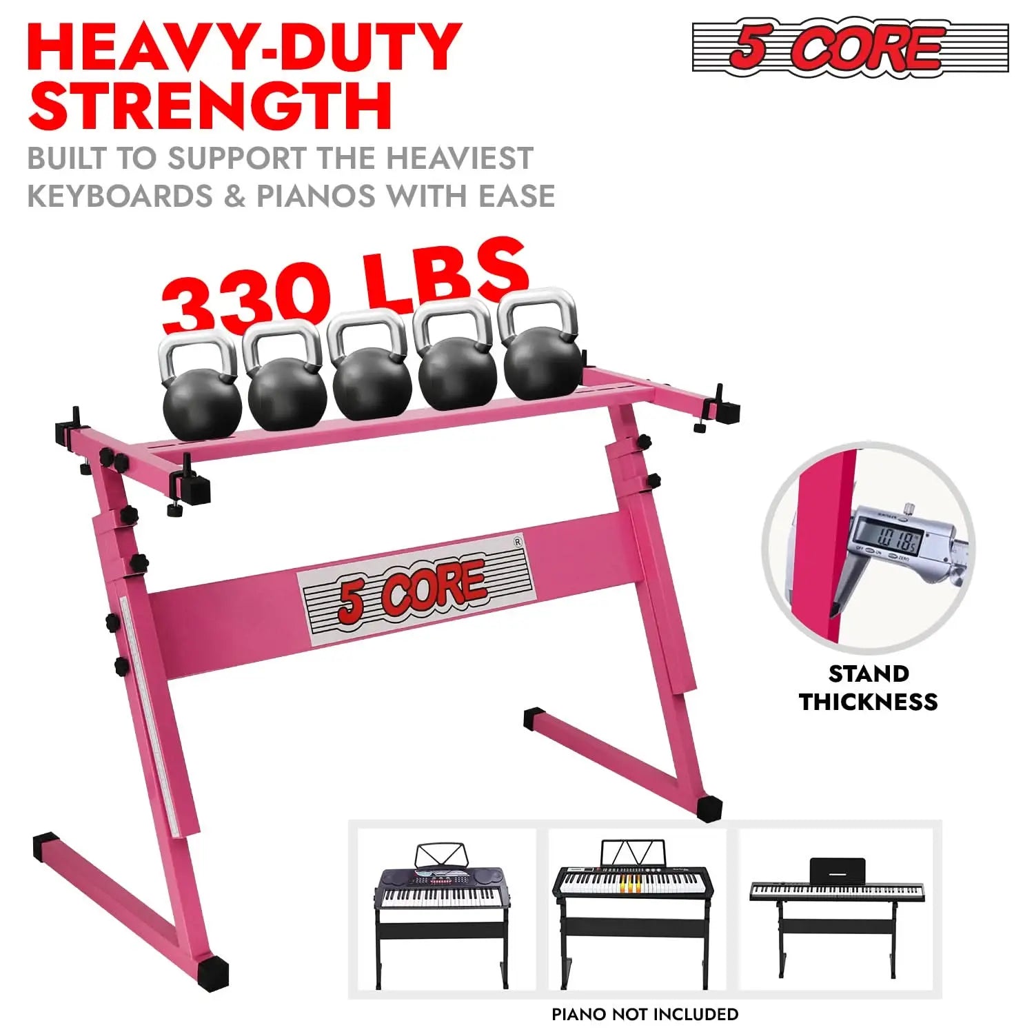 5 Core Keyboard Stand Z Style Height Adjustable Sturdy Piano Riser Lift Holder Stands 5 Core