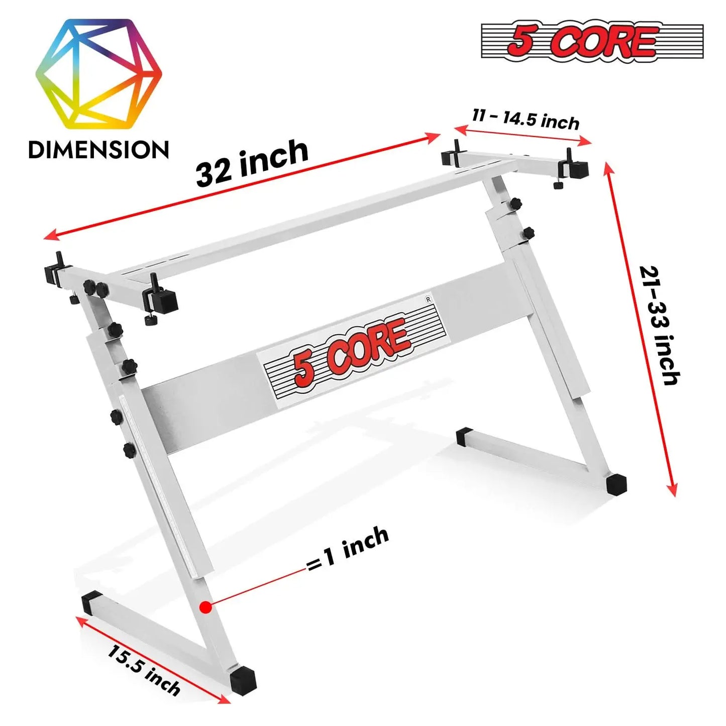 5 Core Keyboard Stand Z Style Height Adjustable Sturdy Piano Riser Lift Holder Stands 5 Core