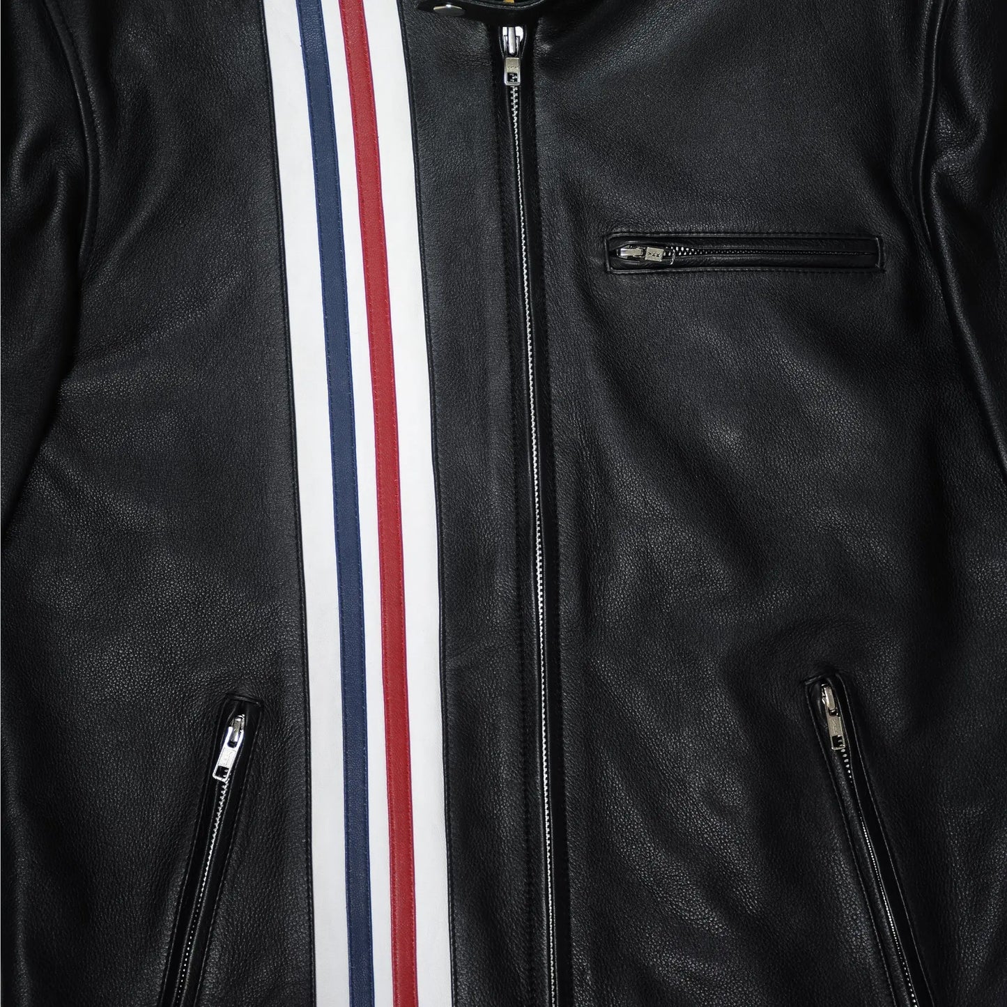 Patriot Racer with American Flag Leather Jacket Levante Hub