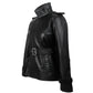 Black Studded Leather Trench Jacket Levante Hub