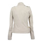 Beige Aura Goat Suede Leather Jacket Levante Hub
