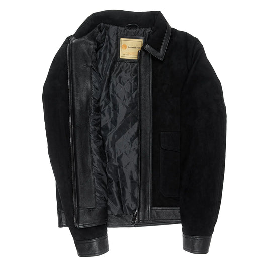 Shadowline Goat Suede Jacket – Matte Black Levante Hub
