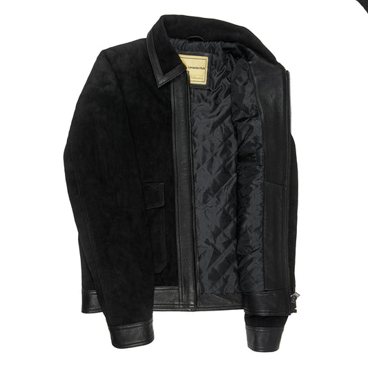 Shadowline Goat Suede Jacket – Matte Black Levante Hub