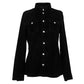 Women's Black Goat Suede Leather Shirt Levante Hub
