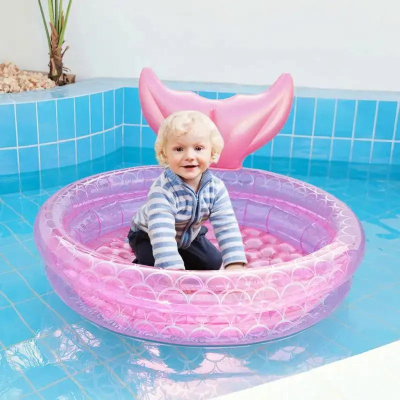 Mermaid Pool Inflatable Swimming Bathing Tub for Kids OBA