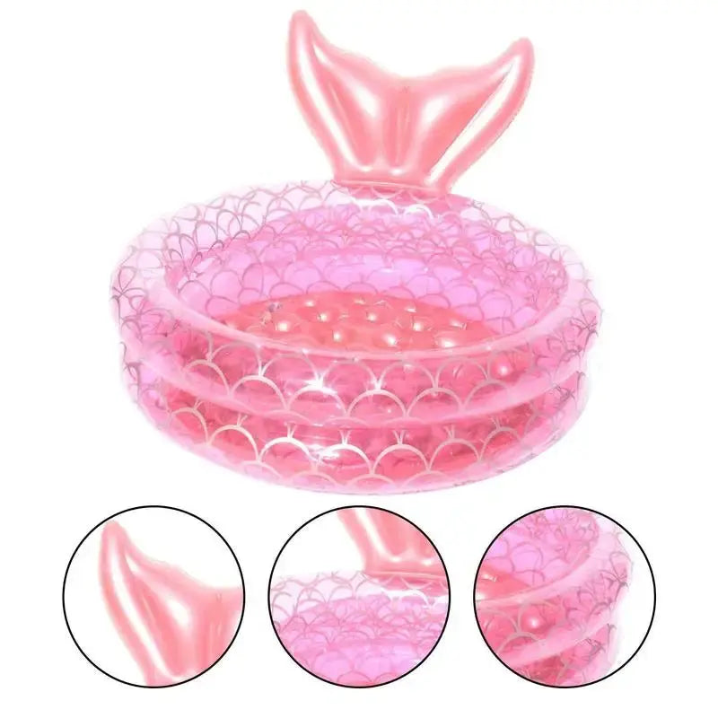 Mermaid Pool Inflatable Swimming Bathing Tub for Kids OBA
