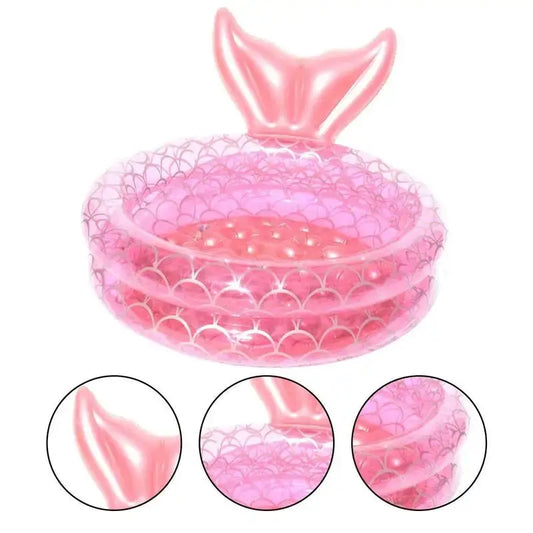 Mermaid Pool Inflatable Swimming Bathing Tub for Kids OBA
