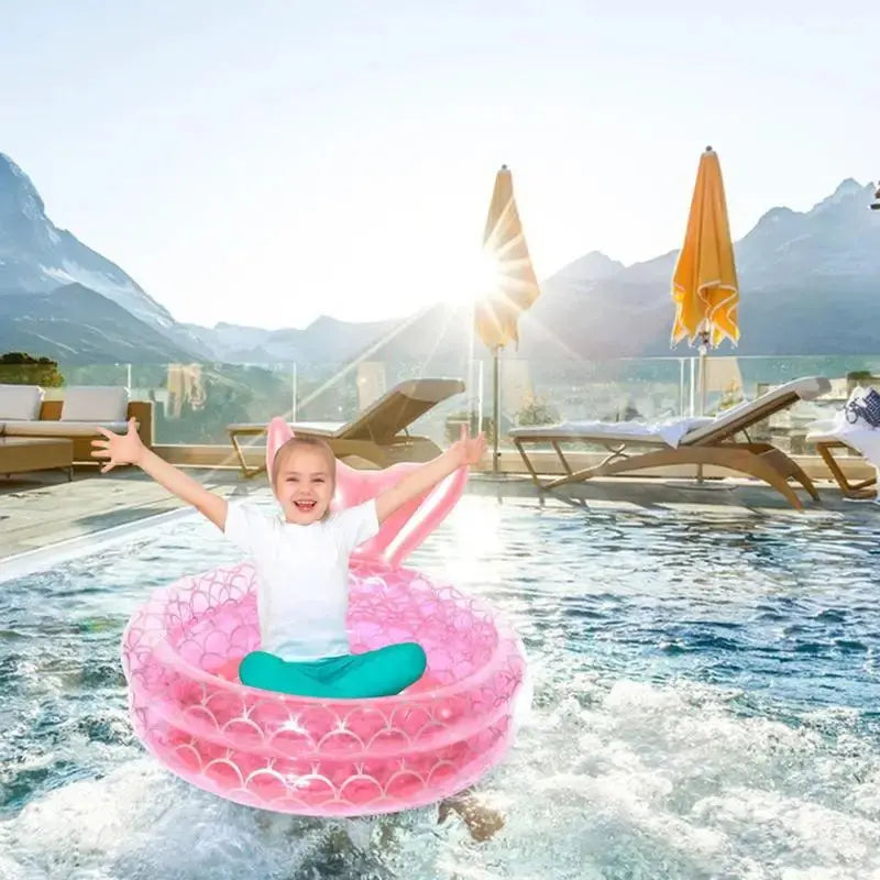 Mermaid Pool Inflatable Swimming Bathing Tub for Kids OBA