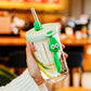 Plastic Cup Suction Tube Cup High Color Value Plastic Cup With Straw Handy Cup Outgoing Portable Summer Cup Suction Tube Cup Prime Mart