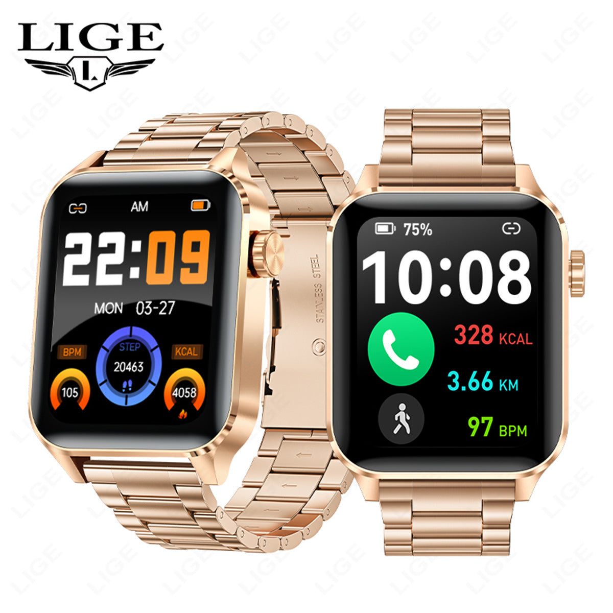 LIGE Smart Bracelet – 1.85'' HD Fitness Tracker