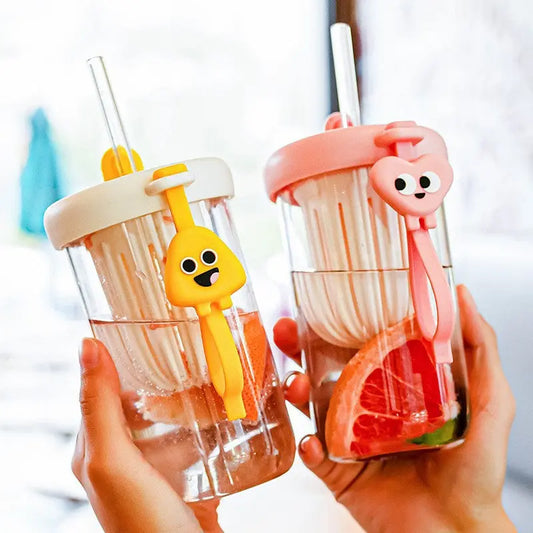 Plastic Cup Suction Tube Cup High Color Value Plastic Cup With Straw Handy Cup Outgoing Portable Summer Cup Suction Tube Cup Prime Mart