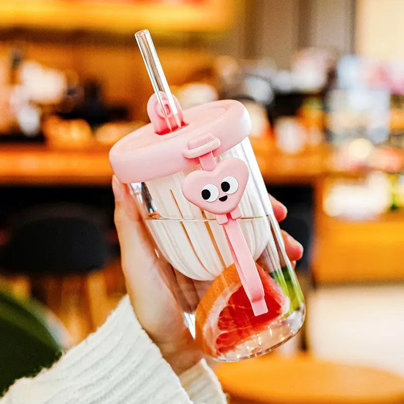 Plastic Cup Suction Tube Cup High Color Value Plastic Cup With Straw Handy Cup Outgoing Portable Summer Cup Suction Tube Cup Prime Mart