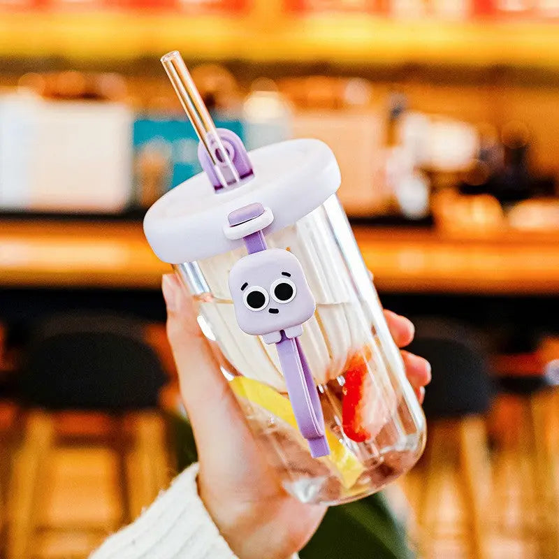 Plastic Cup Suction Tube Cup High Color Value Plastic Cup With Straw Handy Cup Outgoing Portable Summer Cup Suction Tube Cup Prime Mart