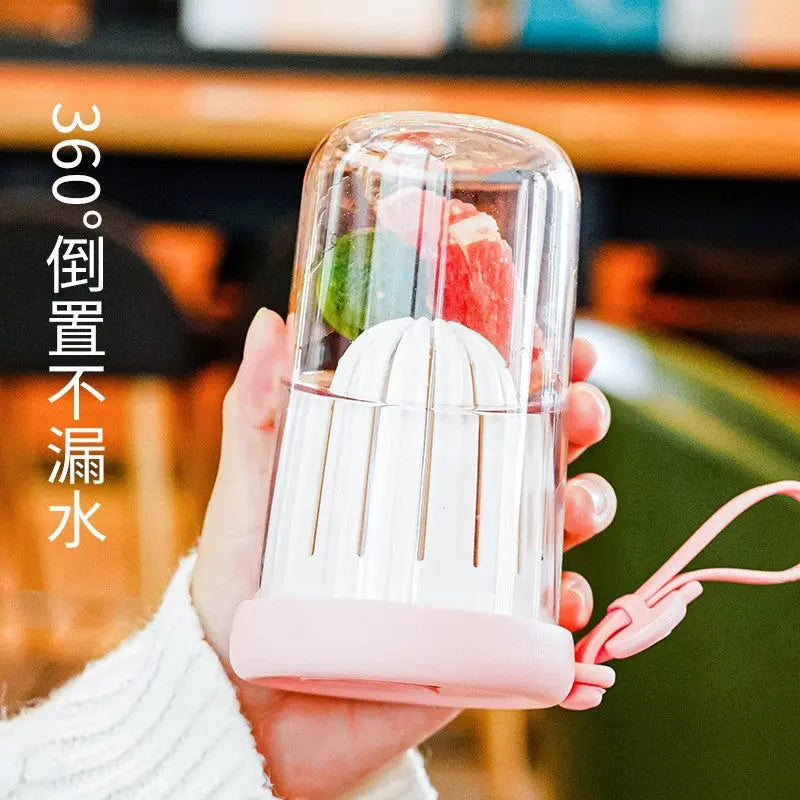 Plastic Cup Suction Tube Cup High Color Value Plastic Cup With Straw Handy Cup Outgoing Portable Summer Cup Suction Tube Cup Prime Mart