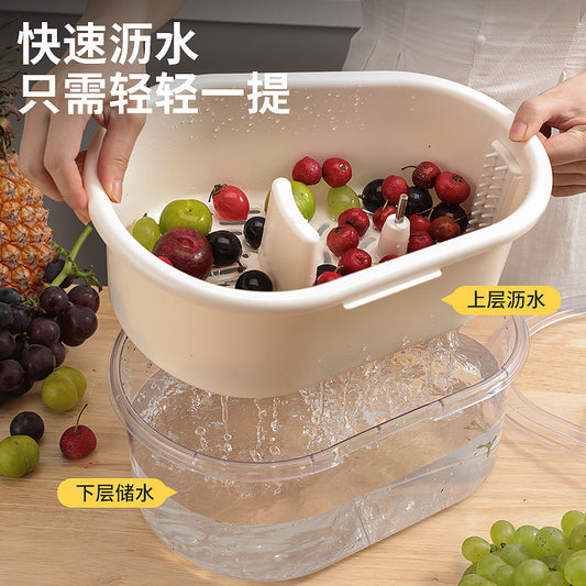Vegetable & Fruit Washing Basket – Drain & Clean