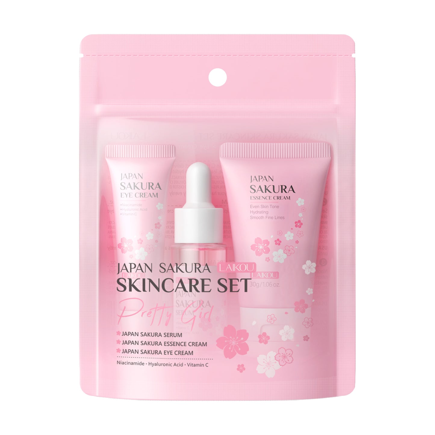 Lecco Japan Cherry Blossom Skin Care Set (3 Pcs)