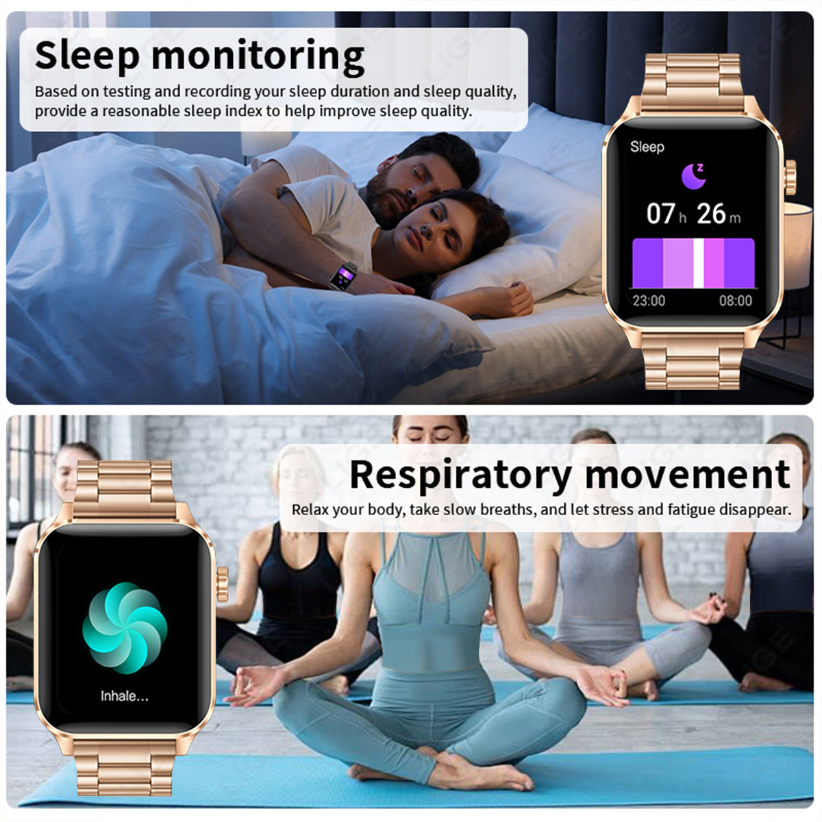 LIGE Smart Bracelet – 1.85'' HD Fitness Tracker