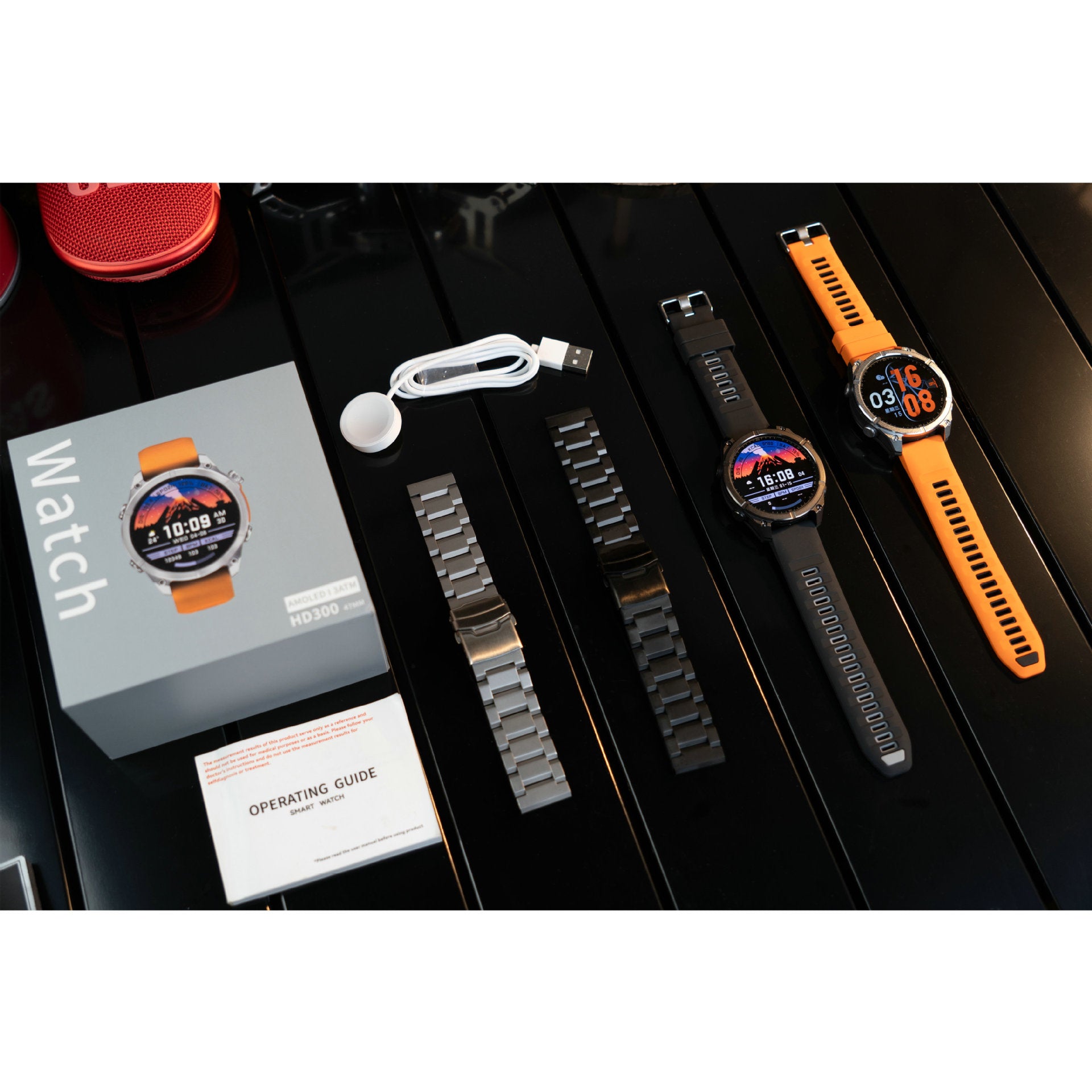 HD300 Waterproof Smartwatch – 30M Diving, AMOLED