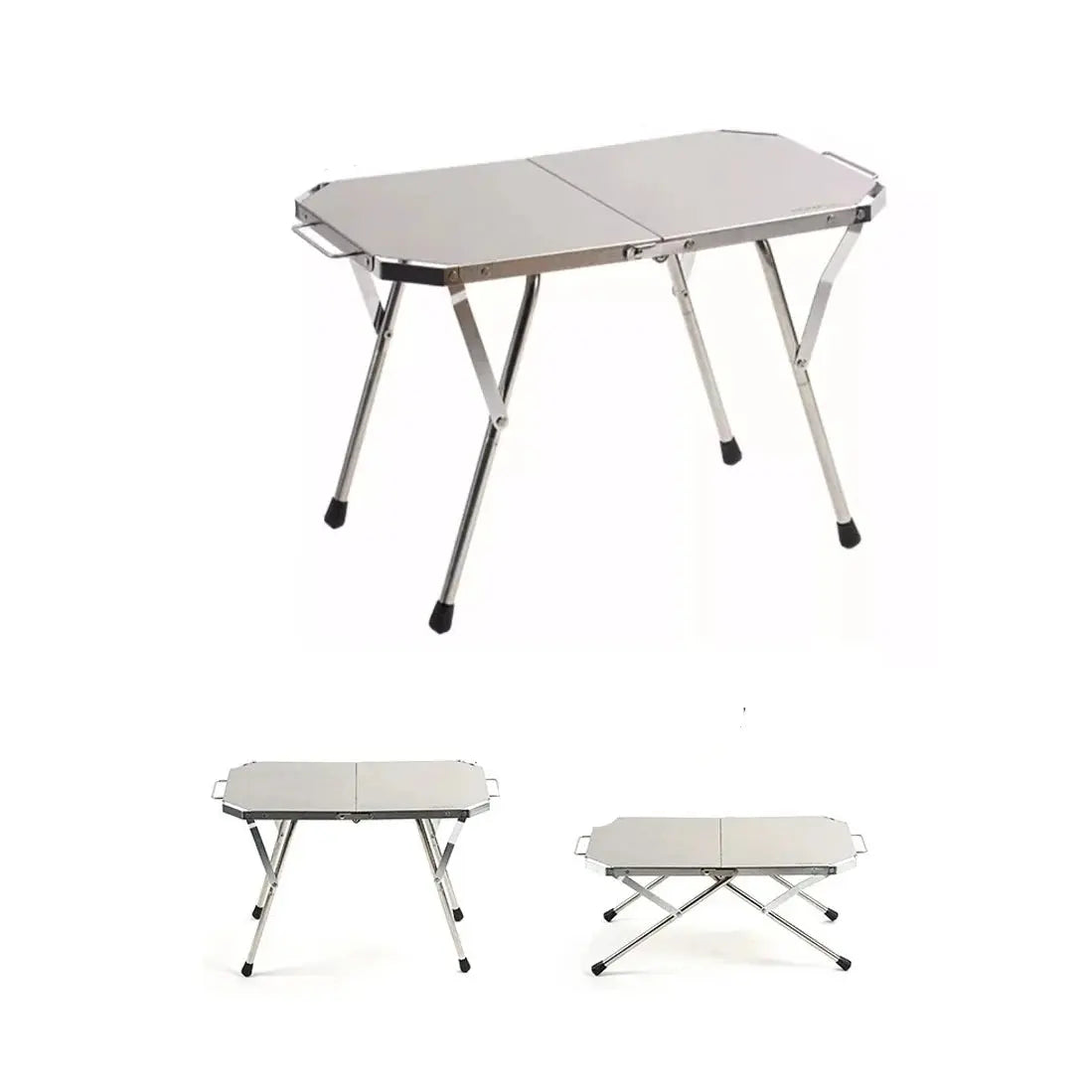 Outdoor Folding Steel Table Tactical Use Silver OBA