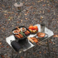 Outdoor Folding Table Heat-Resistant Silver OBA