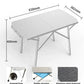 Outdoor Folding Table Heat-Resistant Silver OBA