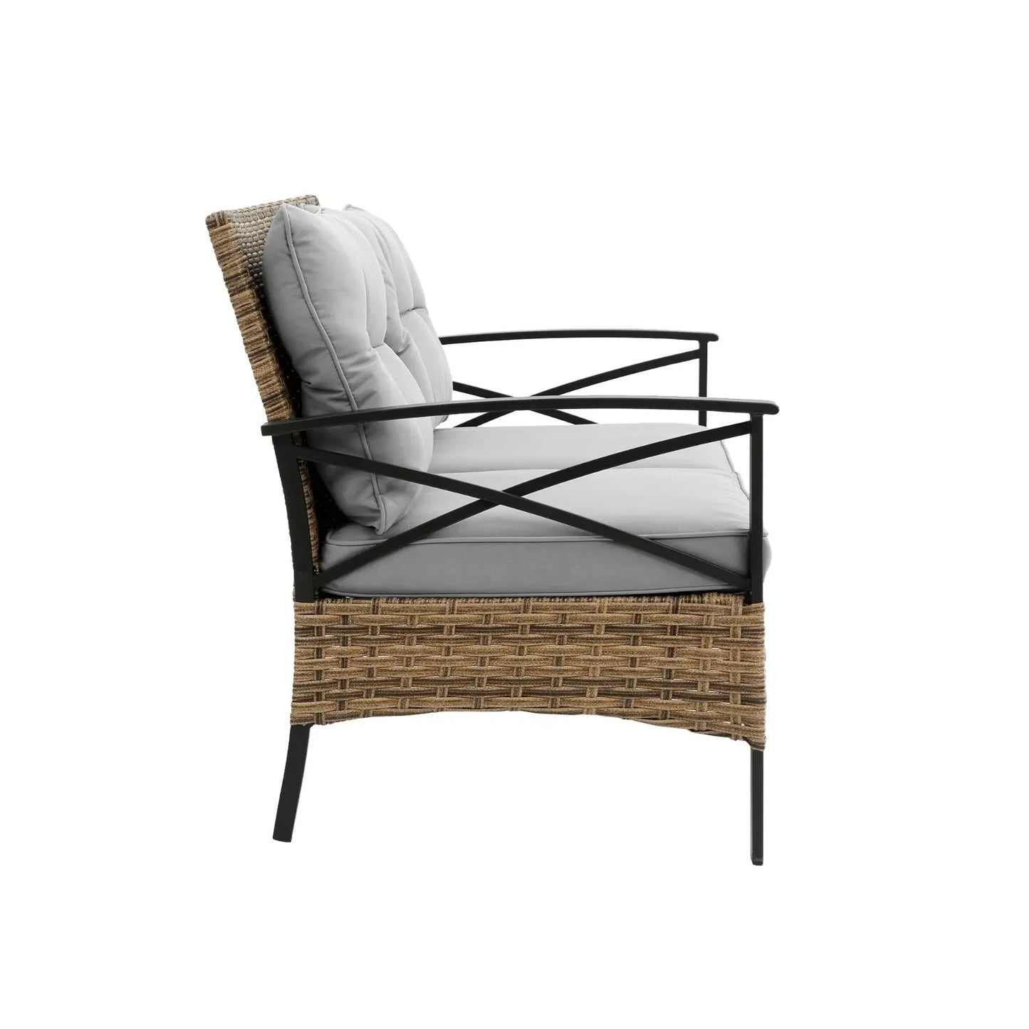 4-Piece Patio Sectional Sofa Set – KD Rattan Wicker Prime Mart