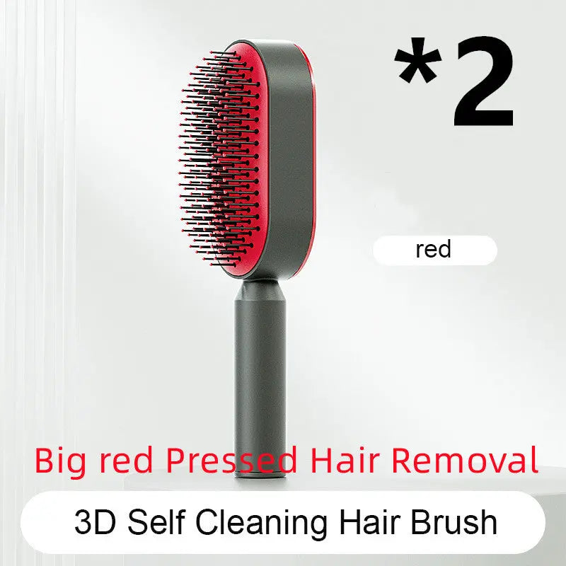 Self-Cleaning Hair Brush & Scalp Comb – Prime Mart Prime Mart