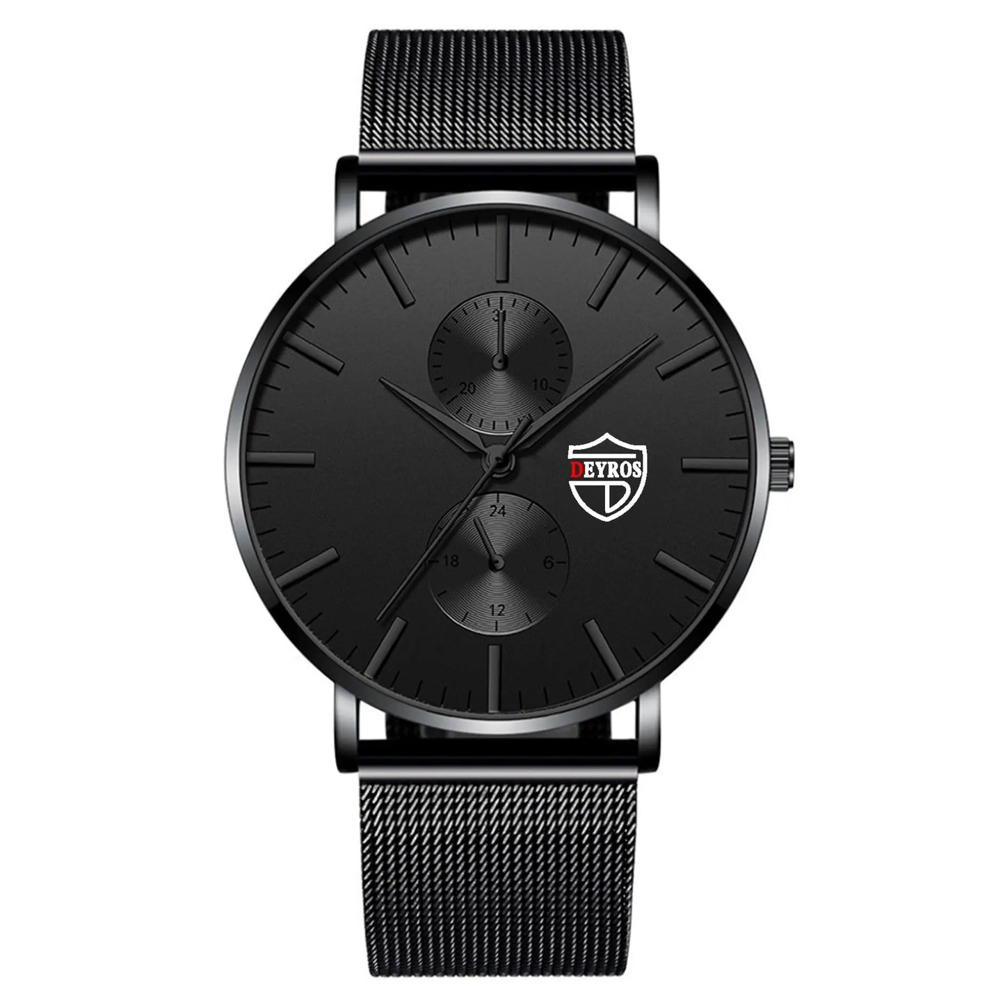 New Simple Fashion Men's Vacuum Plating Mesh Strap Quartz Watch Prime Mart