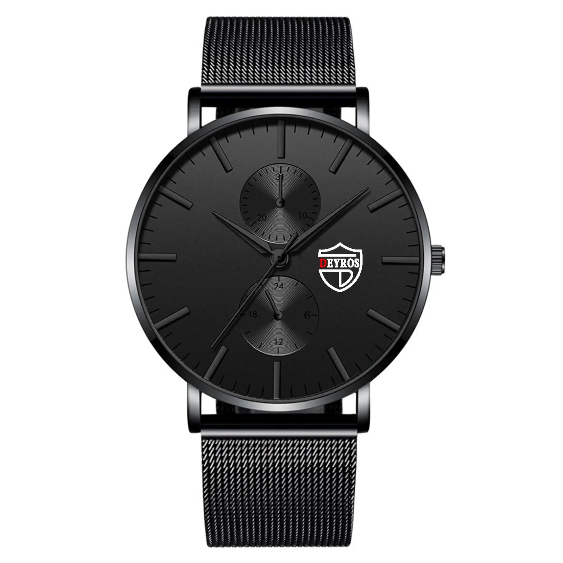 New Simple Fashion Men's Vacuum Plating Mesh Strap Quartz Watch Prime Mart