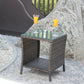Outdoor Patio Furniture 1 Coffee Table With Clear Tempered Glass Prime Mart