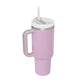 40oz Insulated Tumbler with Handle & Straw – Spill-Proof Travel Mug