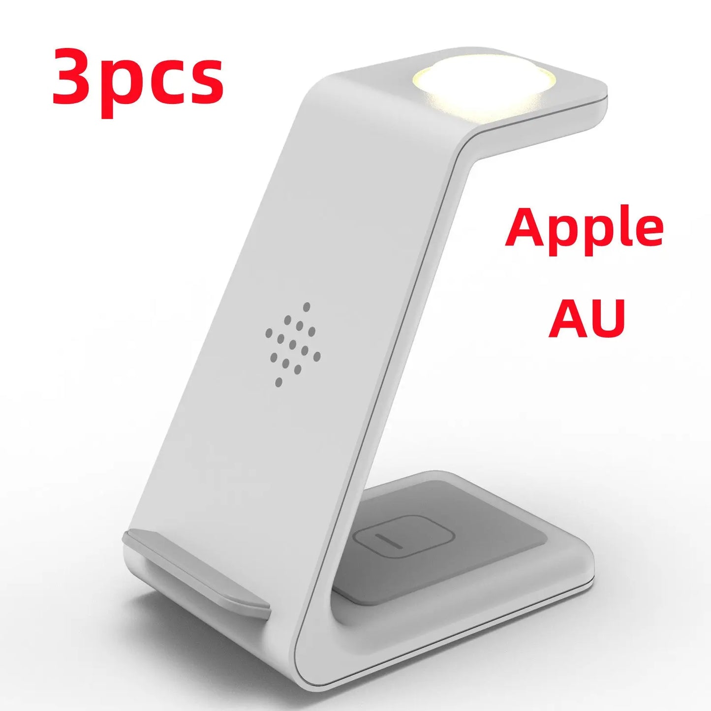 Prime Mart 3-in-1 Fast Charging Station – Wireless Quick Charge Dock & Phone Stand Prime Mart