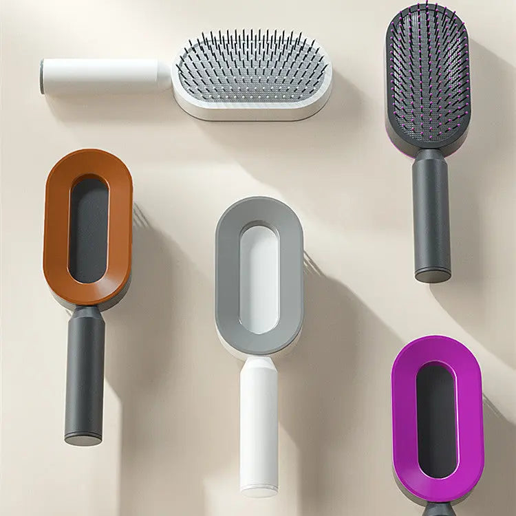 Self-Cleaning Hair Brush & Scalp Comb – Prime Mart Prime Mart