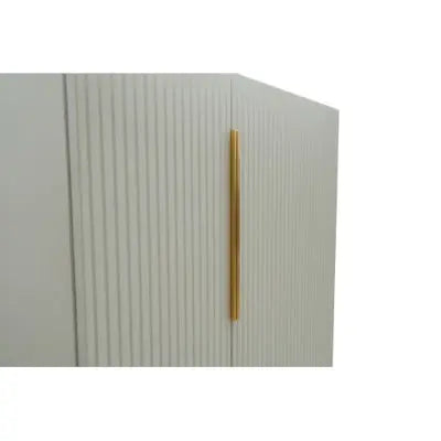 Modern White Sideboard Cabinet with Gold Handles Prime Mart