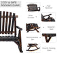 Classic Wooden High-Back Rocker – Outdoor Garden Chair Prime Mart