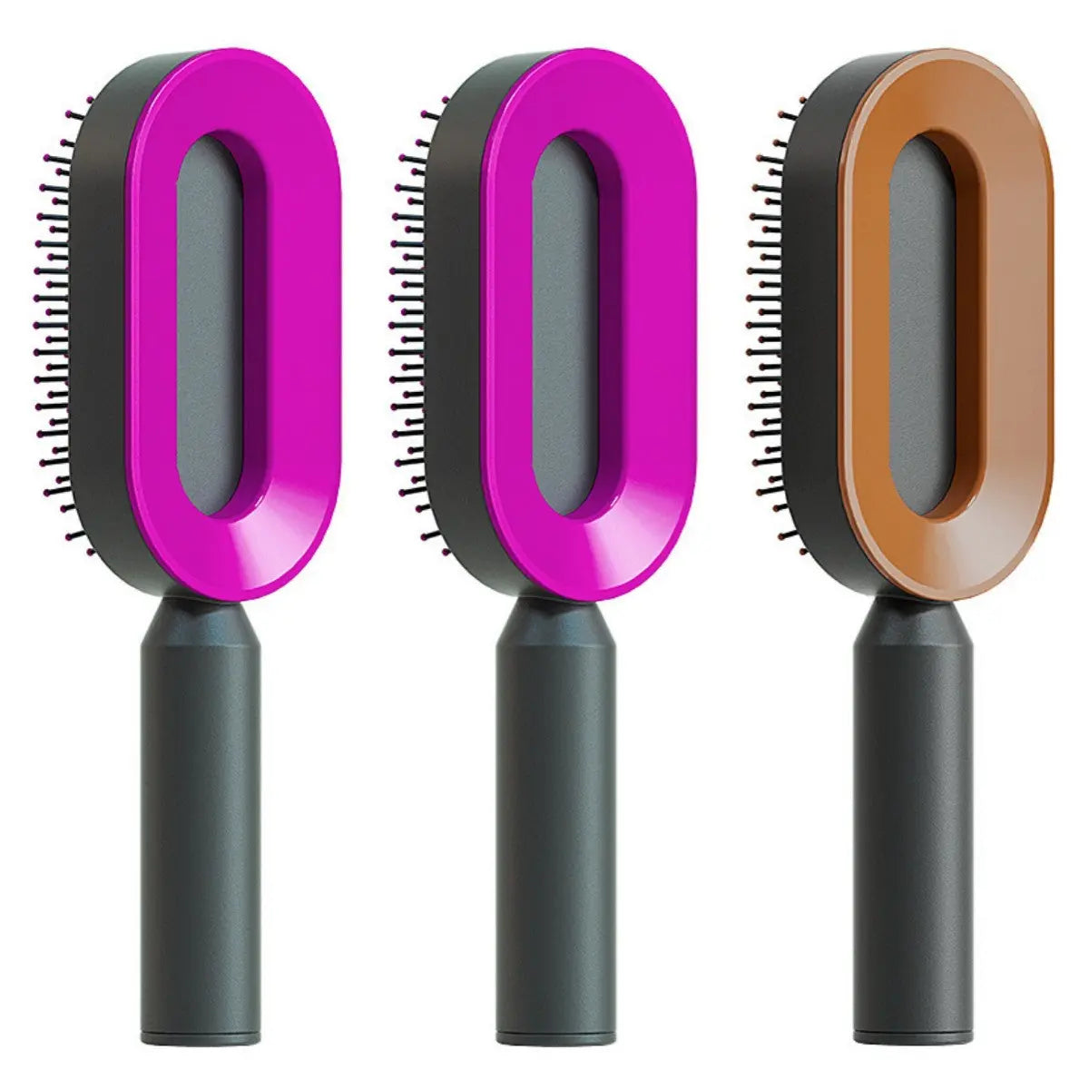 Self-Cleaning Hair Brush & Scalp Comb – Prime Mart Prime Mart