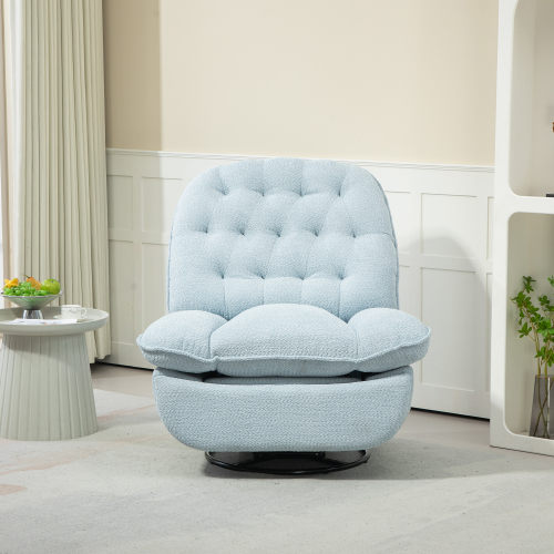 360° Swivel Recliner Chair with Chenille Upholstery – Gray