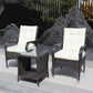 Outdoor Patio Furniture 1 Coffee Table With Clear Tempered Glass Prime Mart