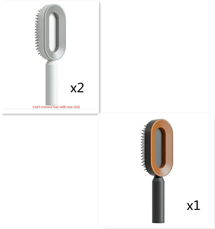 Self-Cleaning Hair Brush & Scalp Comb – Prime Mart Prime Mart