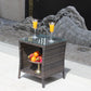 Outdoor Patio Furniture 1 Coffee Table With Clear Tempered Glass Prime Mart