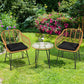 3-Piece Rattan Furniture Set – Cushioned Chair & Table Prime Mart