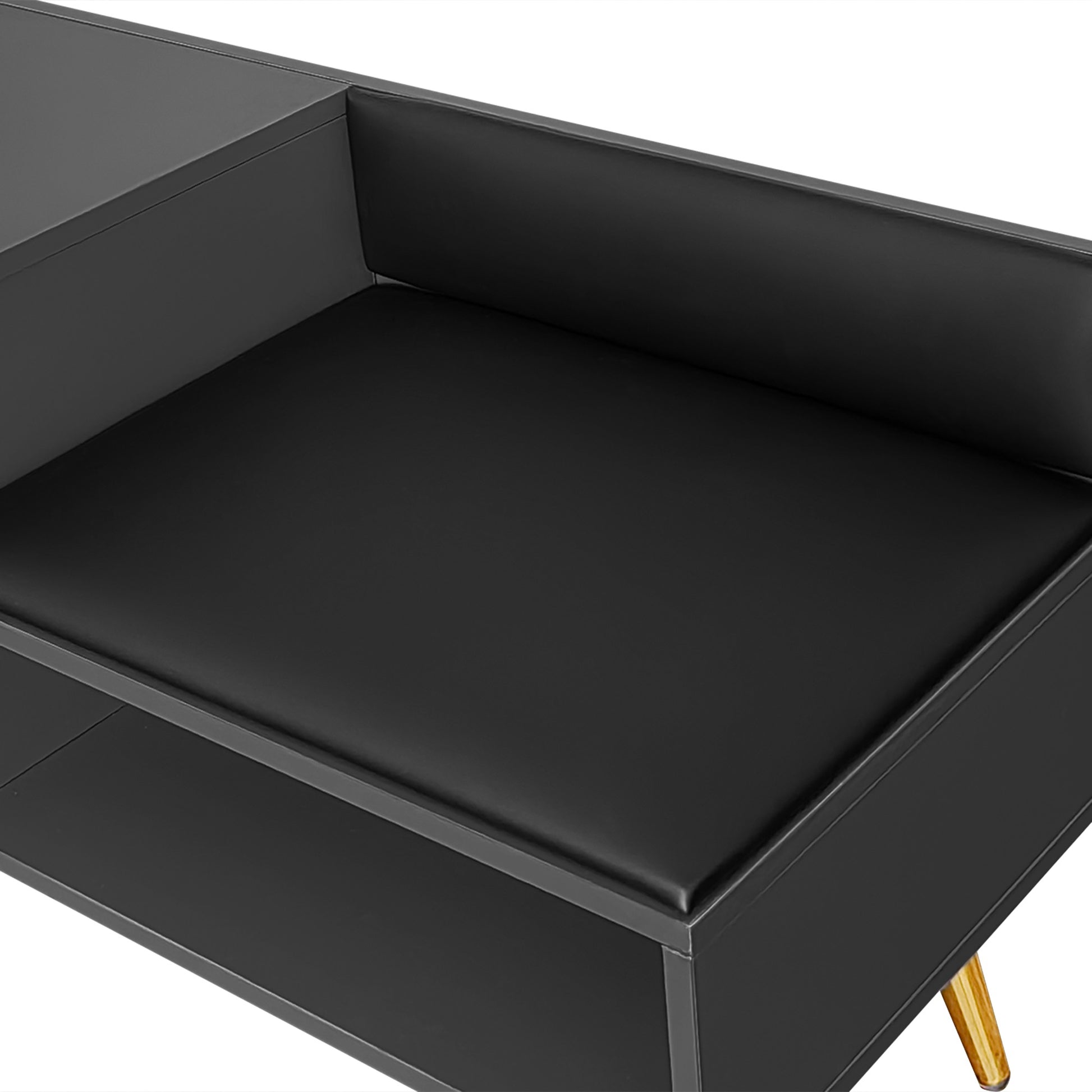 TREXM Modern Shoe Storage Bench with Cushion (Gray)